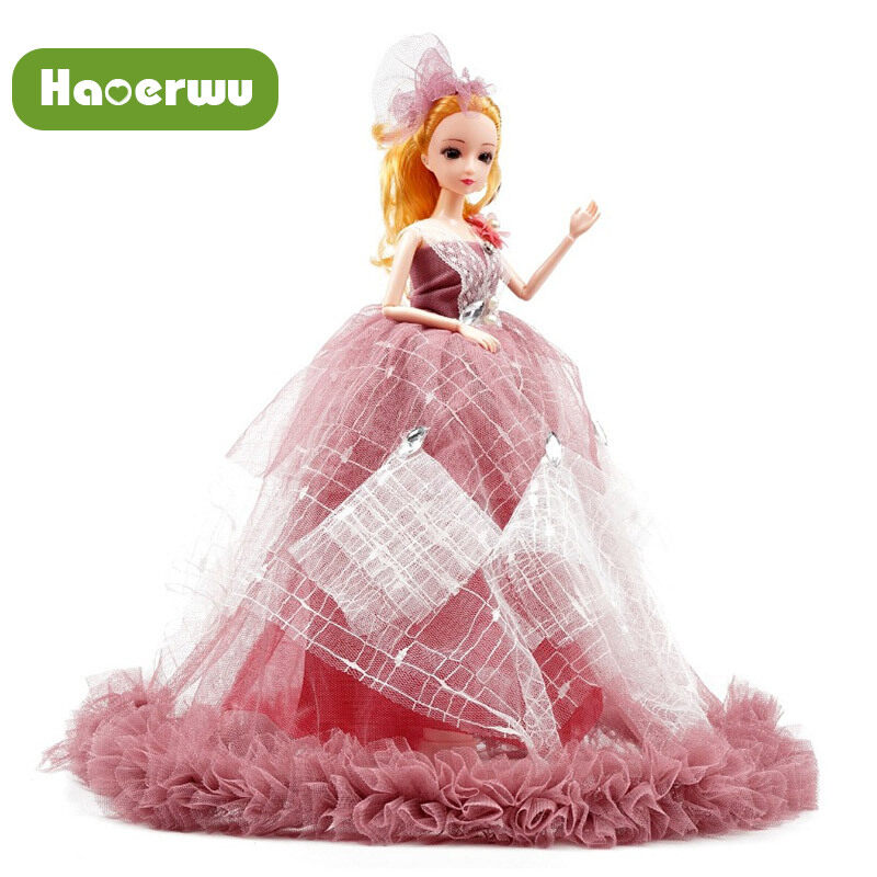 Haoerwu búp bê mặc váy cưới lớn cô gái Đồ chơi bộ quà tặng đồ chơi trẻ em