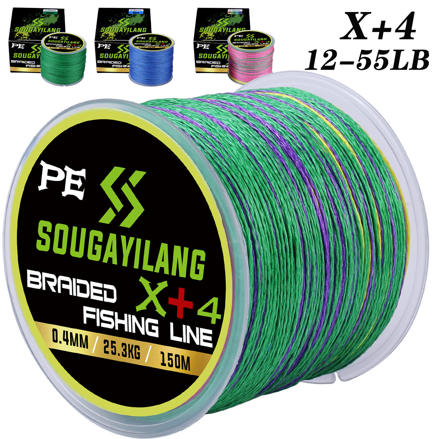 164yd / 150m Details about   LMAIDE  X4 PE Braided Fishing Line 