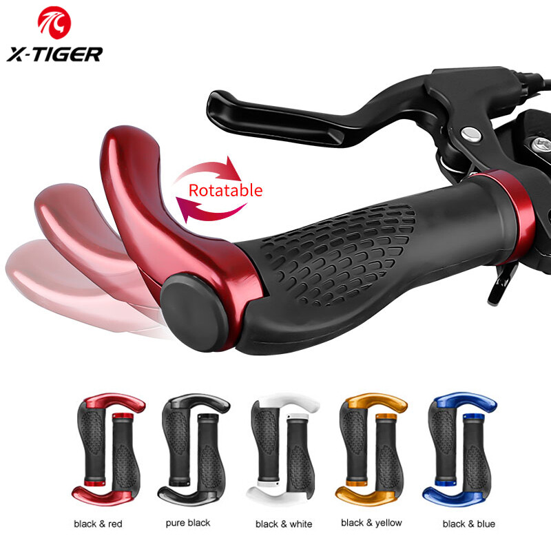 X-tiger kẹp xe đạp Đuôi tay cầm cap nhôm khóa hợp kim núi thanh tay cầm Grips chống trượt cao su xe đạp skid-proof Grips