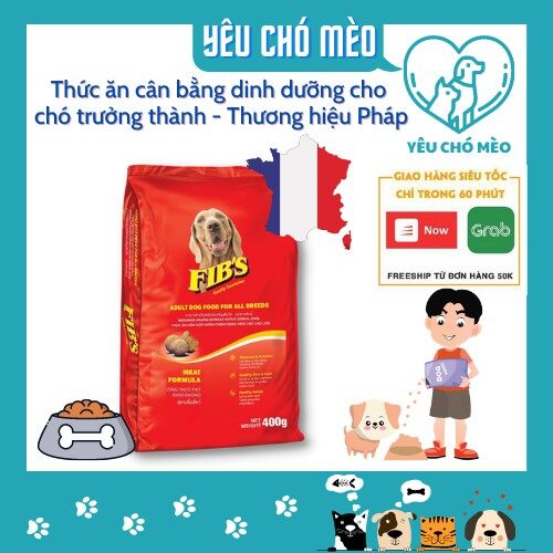 Thức ăn cho chó trưởng thành ganador fib's 400 gram - hạt fib cho chó