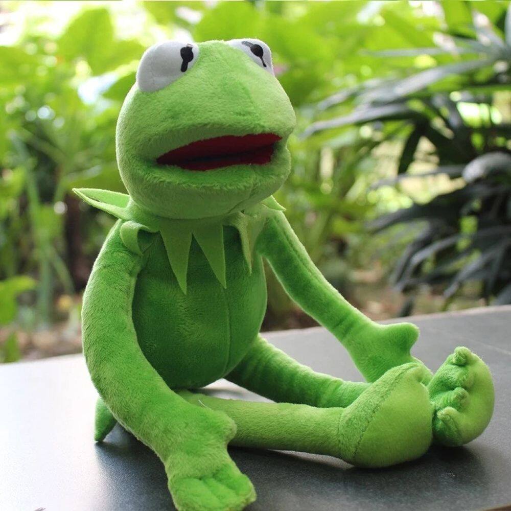 IJVBTV Quà Tặng Sinh Nhật Búp Bê Nhồi Bông Con Rối Cầm Tay 16/40/60CM Hình Con Ếch Đồ Chơi Nhồi Bông Hình Ếch Kermit The Muppet Show