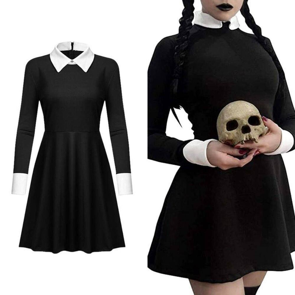Tao Max Đen Gothic Dresses Cho Phụ Nữ quần áo Halloween Phụ Nữ Bộ com lê