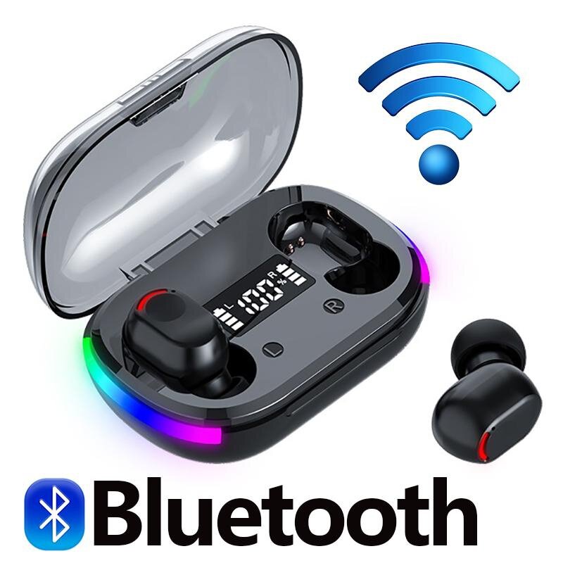 Tai Nghe Không Dây Bluetooth 5.3 TWS Tai Nghe Không Dây Thể Thao Âm Thanh Nổi Chống Nước Tai Nghe Điều Khiển Cảm Ứng Khử Tiếng Ồn Tai Nghe Nhét Tai Mini Kèm Hộp Sạc