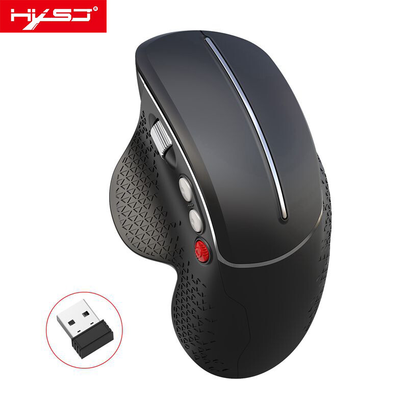 Hxsj t32 chuột không dây 6 nút chuột 2.4g chuột dọc mouse với receiver usb ergonomic quang 800 1600 2400 3600 dpi 6 nút chuột