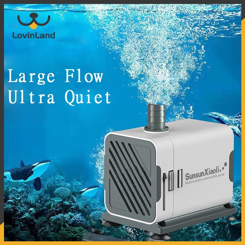 Lovinland Ultra Quiet Aquarium Filter Pump Fish Tank Water Pump Submersible Pump Water Circulation with 1M Hose ราคา 824 บาท*ส่งฟรี