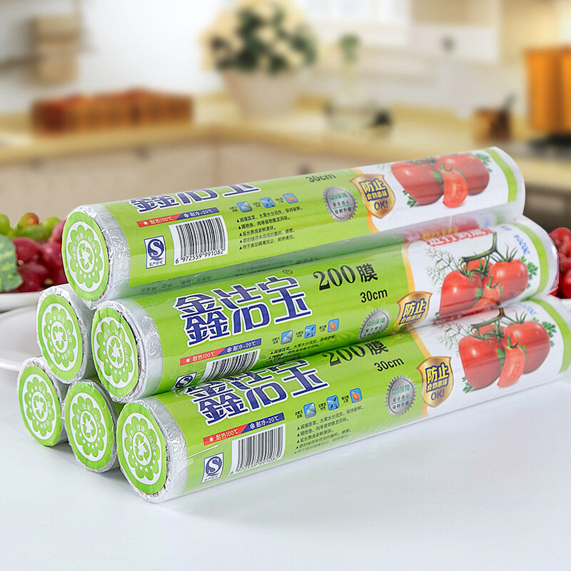 1 cuộn thực phẩm pe màng bọc thực phẩm nhà bếp tủ lạnh dùng một lần màng bọc thực phẩm hộ gia đình bọc nilon