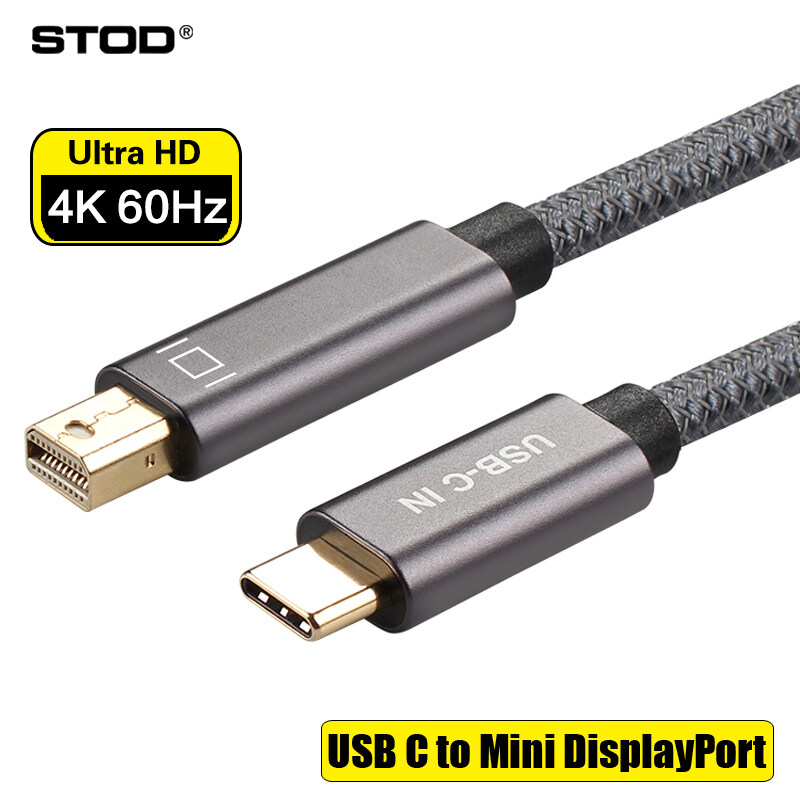 STOD USB C to Mini DisplayPort Cable Thunderbolt 3 Type C to Mini DP Monitor 4K 60Hz 2K 144Hz Projec