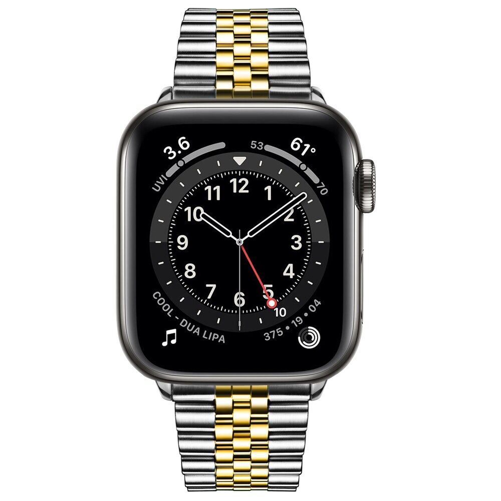 สายนาฬิกา Apple Watch Series 6 5 4 Se Band 44Mm 40Mm,สายสแตนเลสสตีลหรูหราสำหรับ Iwatch 3สาย42Mm 38Mm Correa