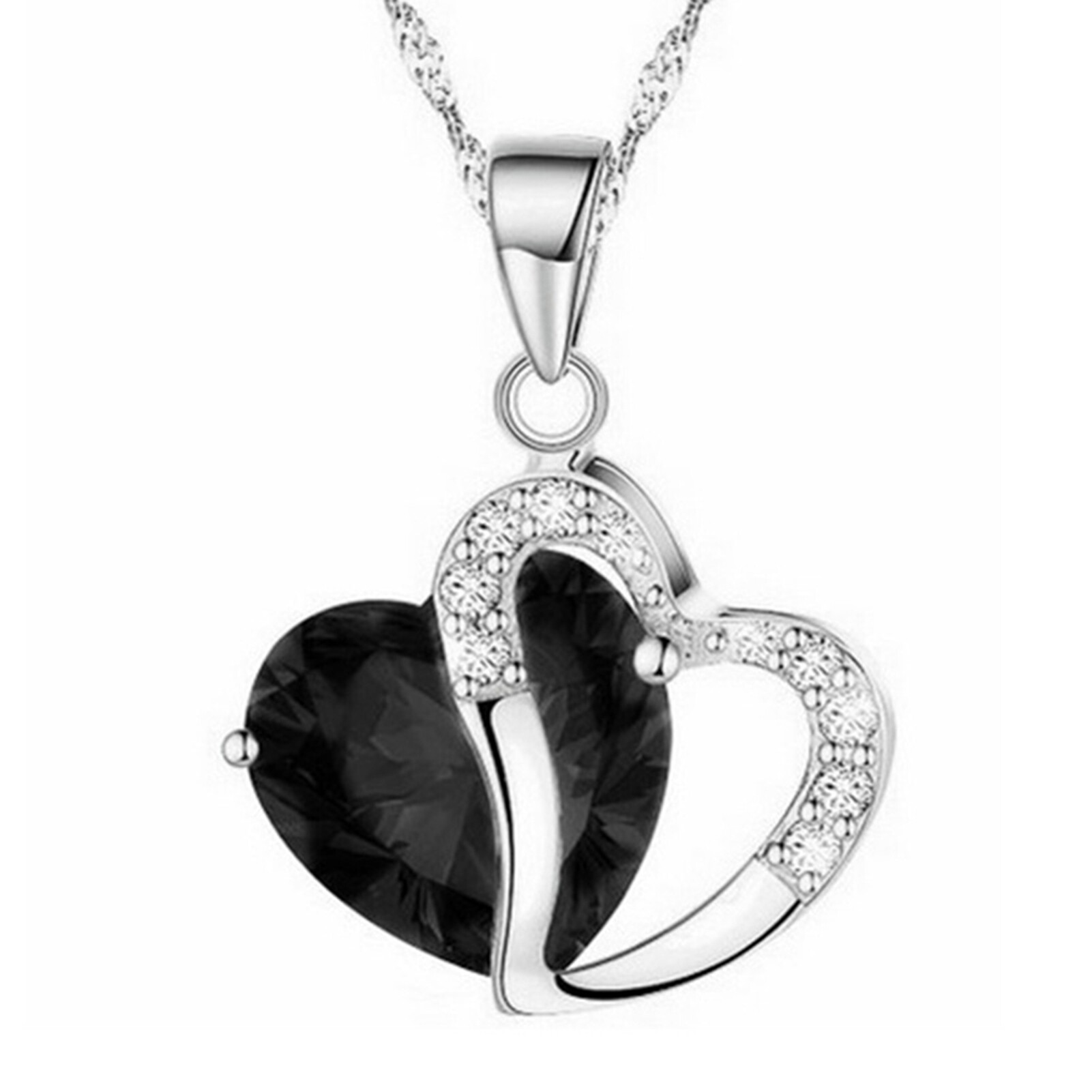 Vòng cổ mặt dây chuyền mã dressy vòng cổ mặt dây chuyền thời trang nữ hình trái tim quà tặng trang sức dát đá zirconia khối vòng cổ dây chuyền bền cho cuộc sống hàng ngày