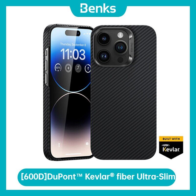 Benks magclap armorair trường hợp làm bằng Kevlar®[600D] cho Iphone 14 15 Pro Max tối giản siêu mỏng