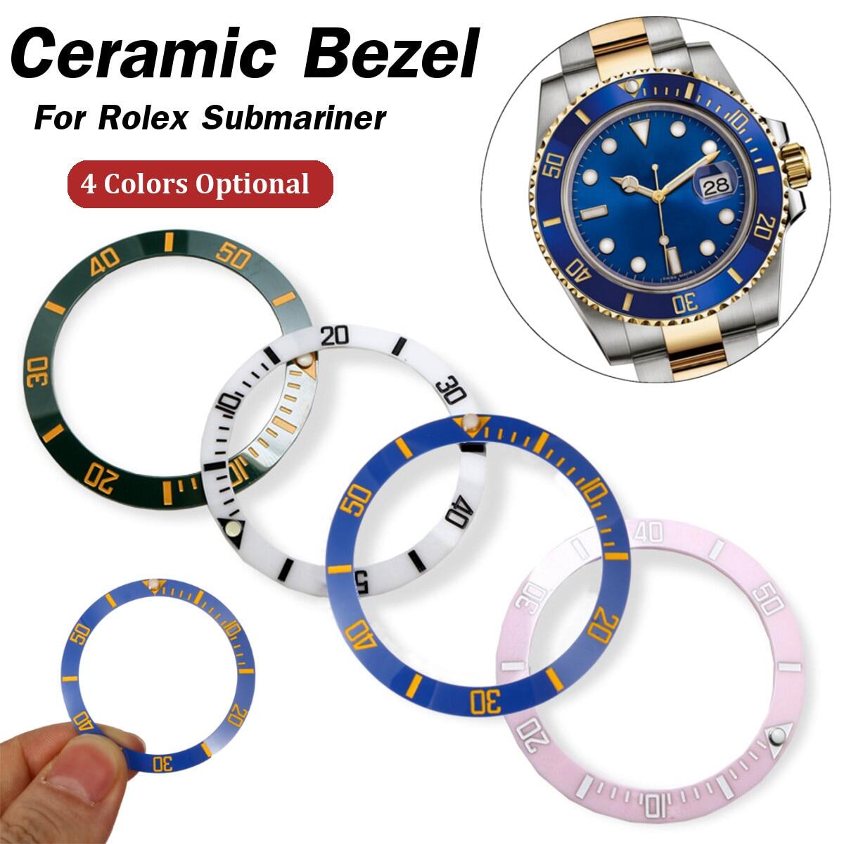 38Mm Black Blue White Green Ceramic/Titanium Bezel Insert For 40Mm Submariner Automatic Men's Watch