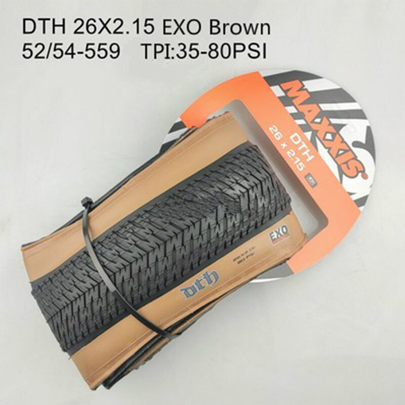 Maxxis Dth 26 R Etroสีเบจจักรยานยาง26*2.15/2.3 Mtbจักรยานขับขี่บนถนนยางคงที่เกียร์เบาขี่จักรยานDthพับ/ไม่มีพับยาง