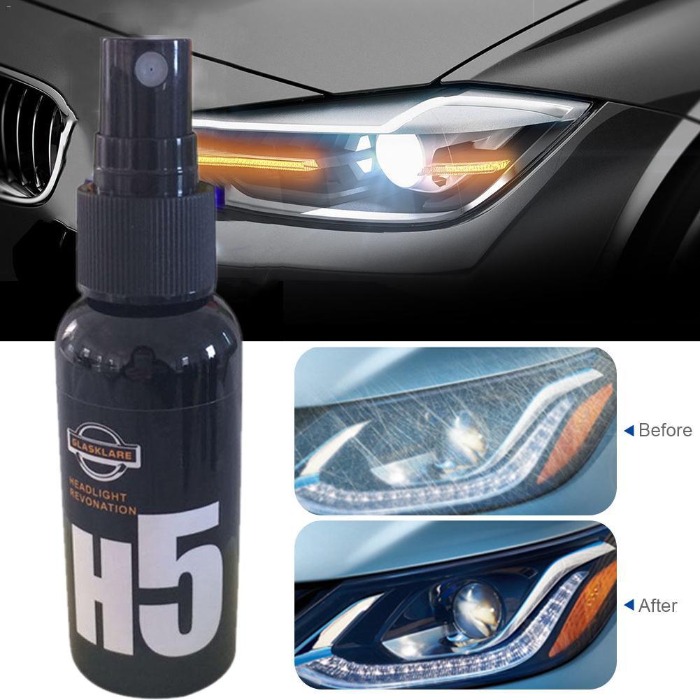 50ml Auto Spary ing Headlight er Renovation--Light Scratch Repair Repair Kit Headlight Agent Bright White Repair Lamp