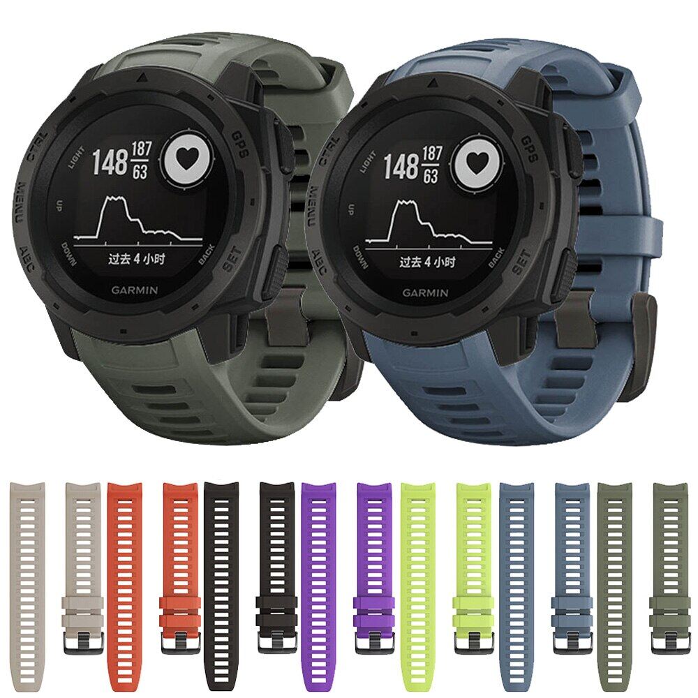 For Garmin Instinct/Esports/Tactical/Tide Silicone Straps, Solar Accessories, Smart Watch Straps, Quick Release Strap Accessories ราคา 377 บาท*ส่งฟรี