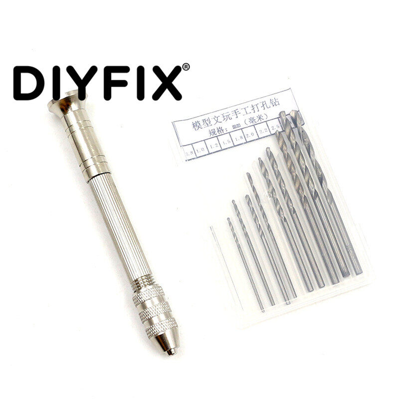 Diyfix máy khoan cầm tay chính xác 10 trong 1 0.5mm-3mm cho máy khoan lỗ thủ công máy khoan xoắn tay máy khoan cầm tay dụng cụ chế biến gỗ máy khoan cầm tay mô hình nhựa máy khoan mini gia đình máy khoan lỗ khoan xoắn