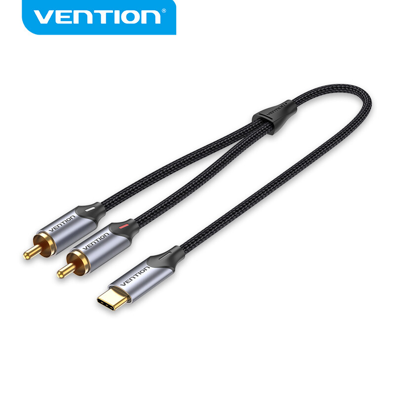 Vention Type C RCA Cable USB C Male to Dual RCA Male Cable For Phone Pad Laptop Type C to RCA Cable