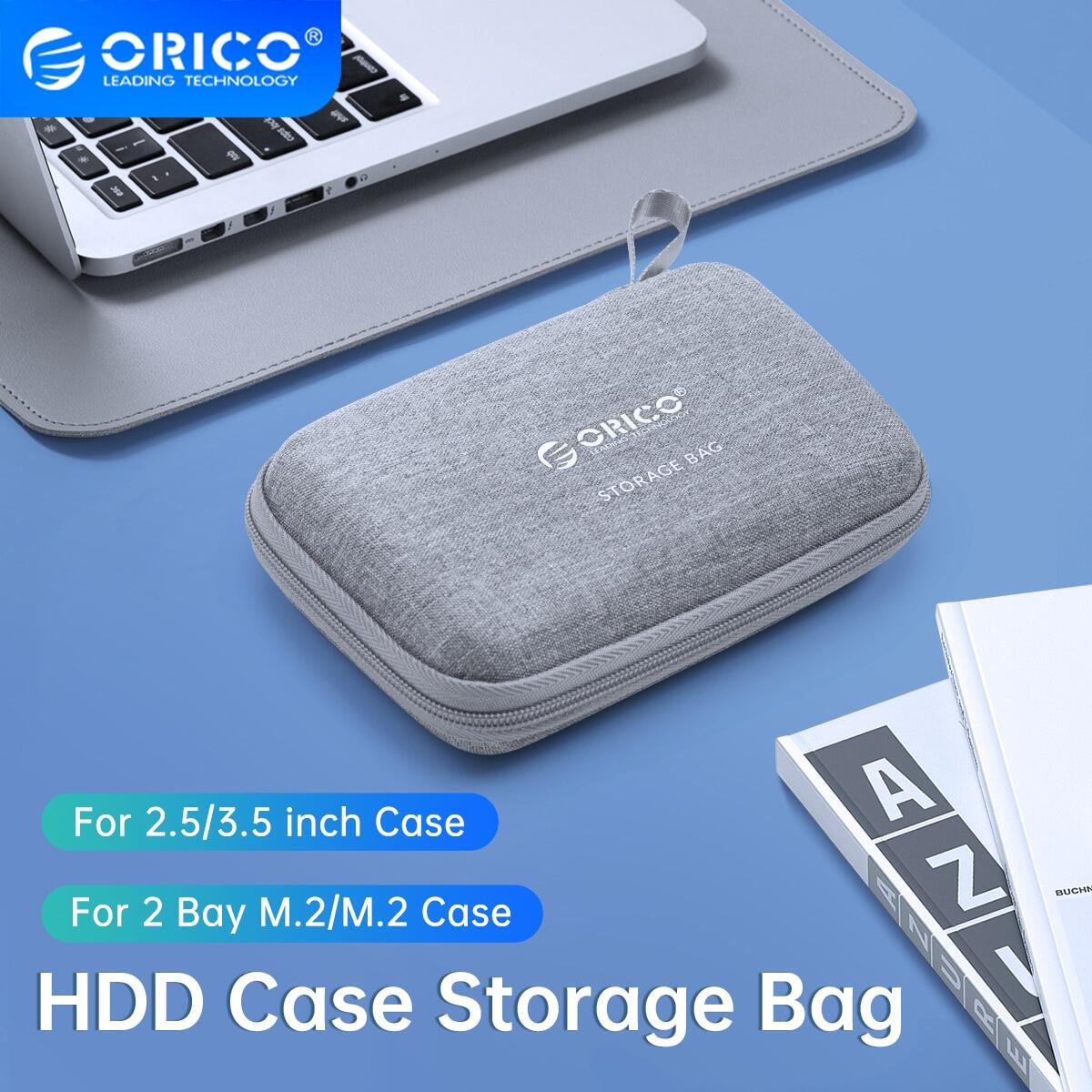 ORICO 2.5 3.5 vỏ HDD Túi lưu trữ cho Vỏ ổ cứng ngoài M.2 Vỏ đựng ổ cứng