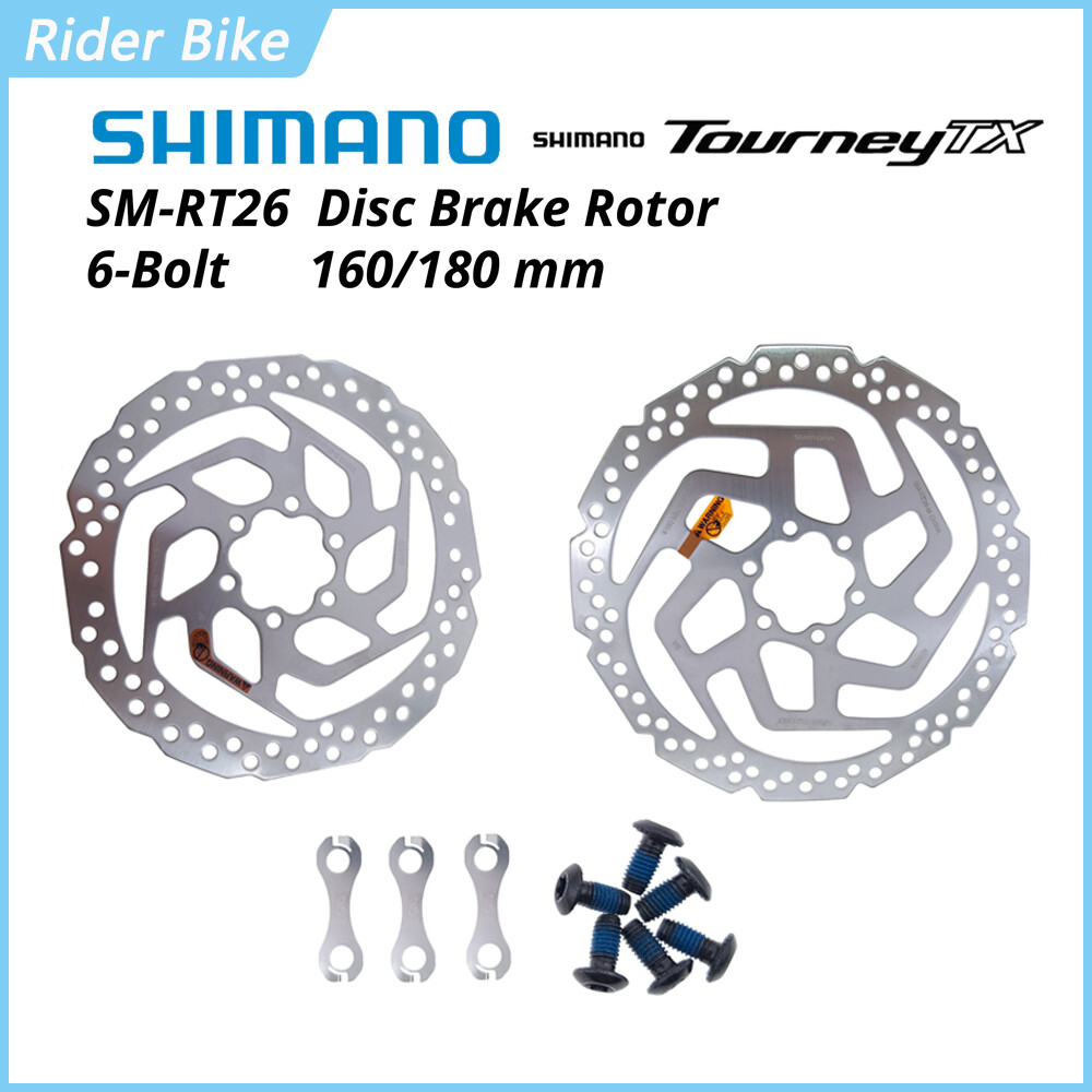 Shimano Đĩa Phanh 6 Bu Lông Deore RT26 160Mm 180Mm Đĩa Phanh Xe Đạp Leo Núi Đĩa Phanh Xe Đạp Leo Núi 160MM 180MM
