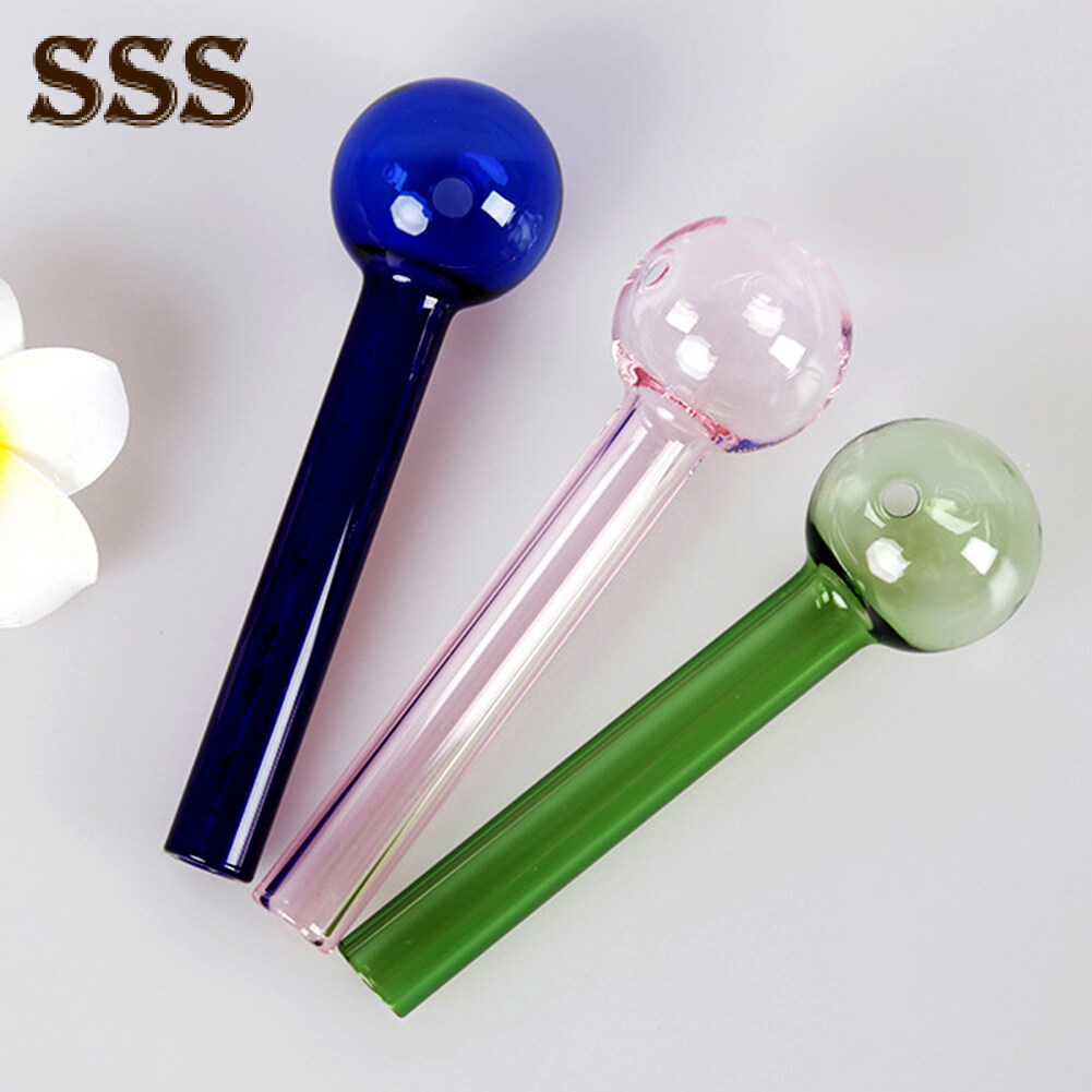 Sssfsfc BoroSilicate cao ống hút thủy tinh với màu đầu tròn rơm drinkwares