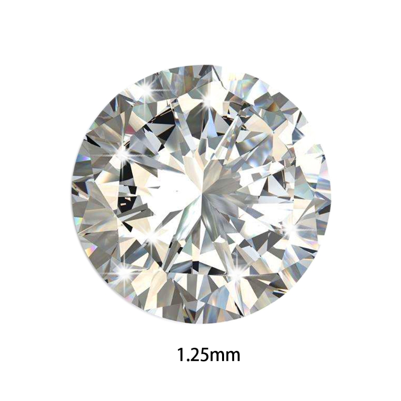 1000 viên đá zirconia khối lập phương màu trắng cắt máy tròn 1.0-3mm 5a đá cz rời