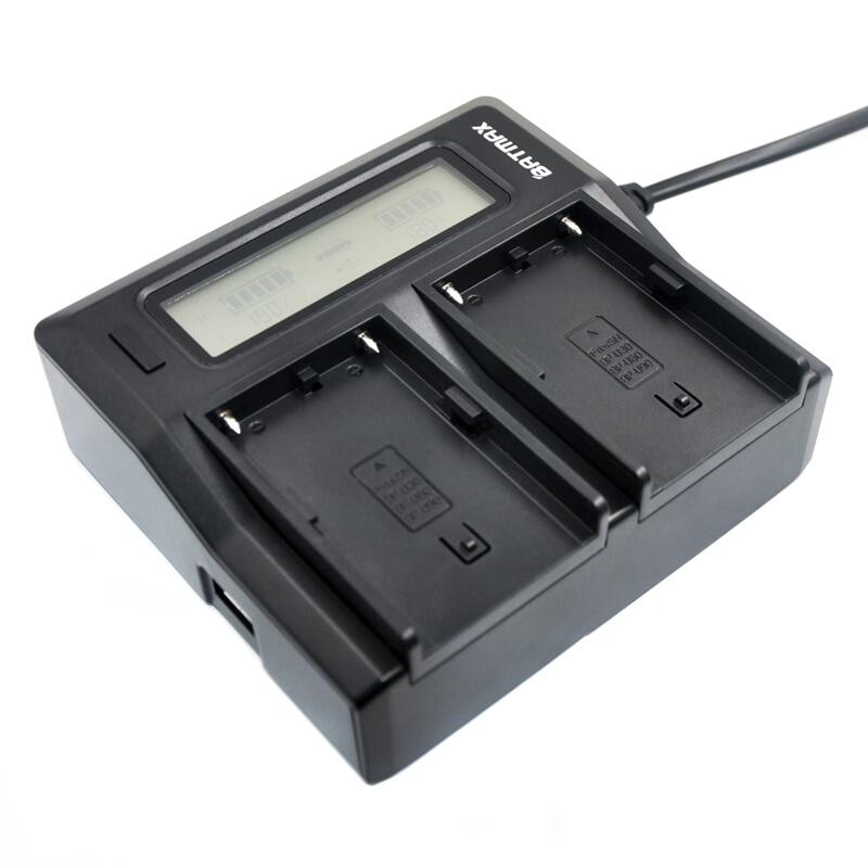 Bộ sạc pin kép lcd bp-u30 bp-u60 bp-u65 bp-u90 cho sony pmw-100, 50 pmw-160 pmw-200 pmw-300 pmw-ex1 pmw-ex3 pmw-f3 phu-60k