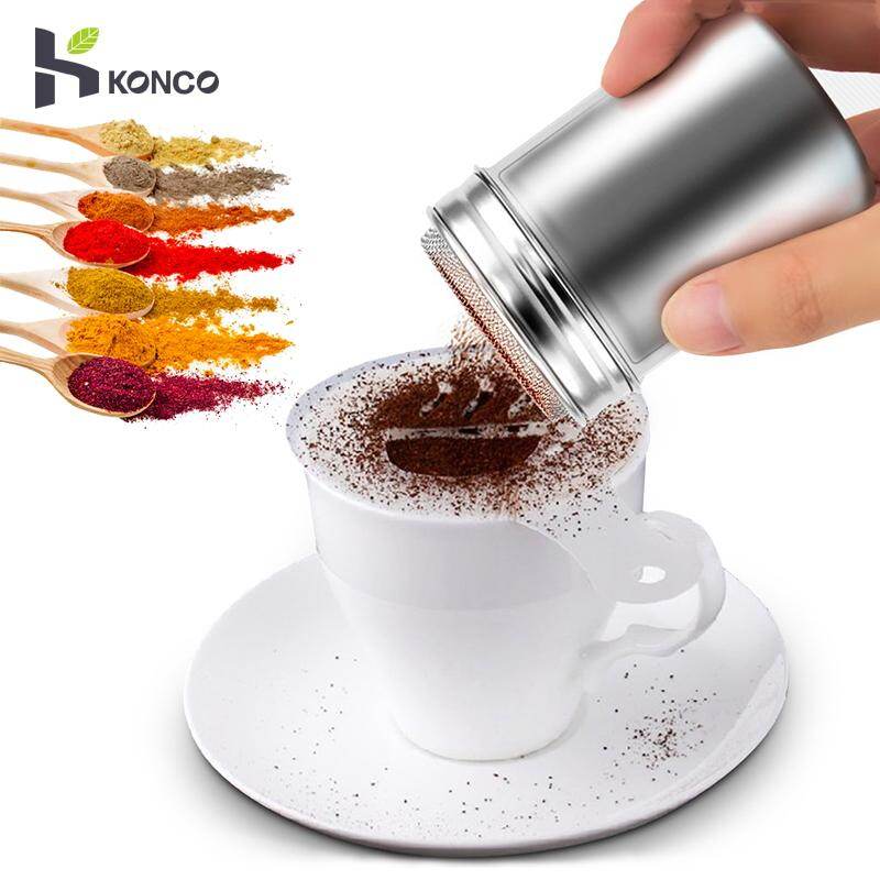 Konco Bình Lắc Đường Sô Cô La Bằng Thép Không Gỉ, Máy Xay Cà Phê Bột Ca Cao, Bể Quét Bụi Quế Bộ Lọc Nhà Bếp Dụng Cụ Nấu Ăn