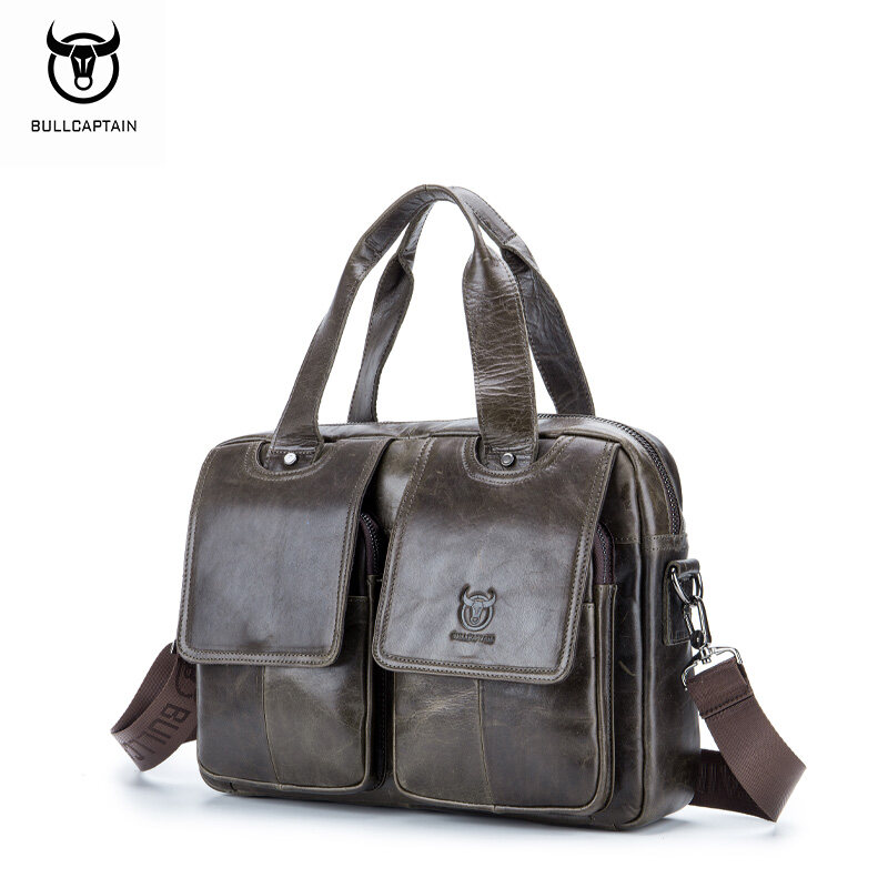 Bullcaptain Đeo Chéo Đeo Vai Túi Đựng Máy Tính Cặp Da Nam Của Túi Xách Cho Doanh Nhân