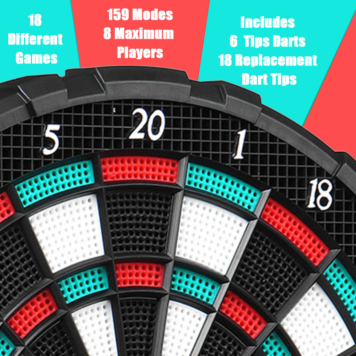Generic Electronic Dart Board Dartboard Set LCD Score Display With 6