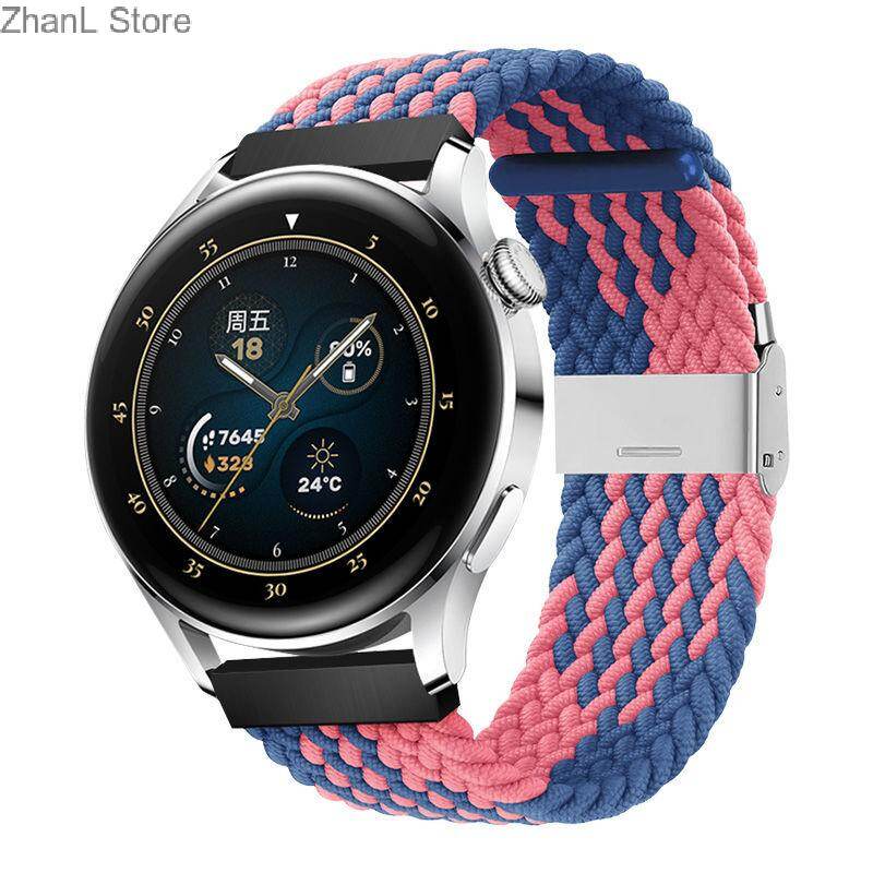 ZhanL Store Dây Đeo Bện Phù Hợp Cho Huawei Watch GT3 Dây Đeo Khóa Đàn Hồi Thể Thao Thông Dụng Samsung Huami Cầu Vồng Vinh Quang