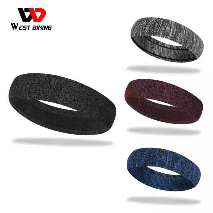WEST BIKING Elastic Sweatband Sports Gym Hair Band Breathable Women Men Basketball Fitness Volleyball Yoga Sports Headband ราคา 91 บาท*ส่งฟรี