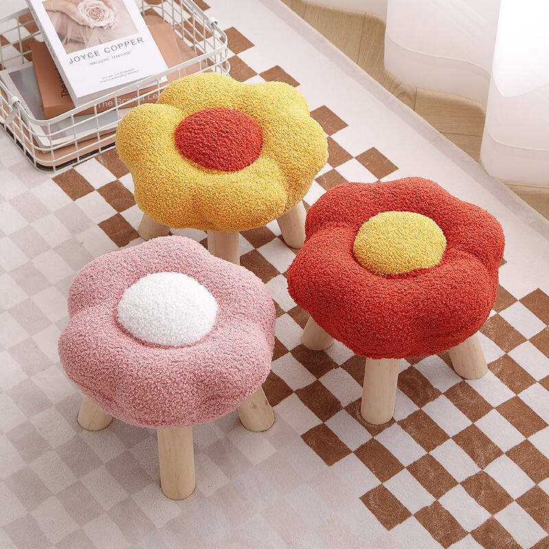 Ghế đẩu thấp gia dụng ghế đẩu nhỏ ghế sofa bàn cà phê phòng khách ghế đẩu hoa dễ thương cho trẻ em và bé gái ghế đẩu thay giày cửa