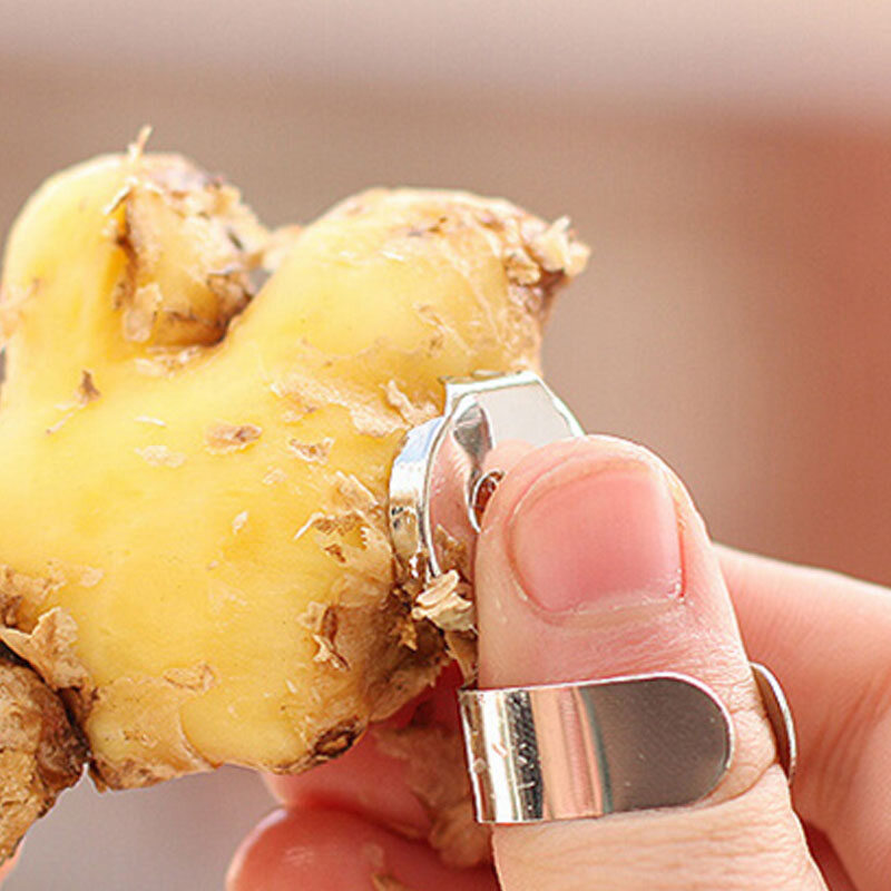 Bttum Hạt Dẻ Peelers Ống Lột Ngón Tay Bảo Vệ Dụng Cụ Dụng Cụ Bóc Vỏ Tỏi Gừng Dụng Cụ Nhà Bếp Đa Chức Năng Thép Không Gỉ