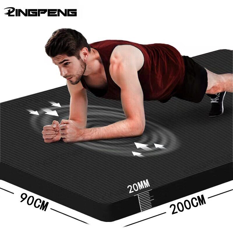 Thảm Tập Thể Dục Nam Chống Trượt Dày 200Cm X 60Cm X 10Mm Thảm Yoga Tập Thể Dục Mật Độ Cao Cho Phòng Tập Thể Dục Thể Hình Tại Nhà Thể Dục Dụng Cụ