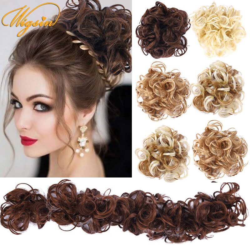 Búi Tóc Tổng Hợp Xoăn Gợn Sóng Búi Tóc Lộn Xộn Với Dây Cao Su Búi Tóc Búi Tóc Cho Nữ