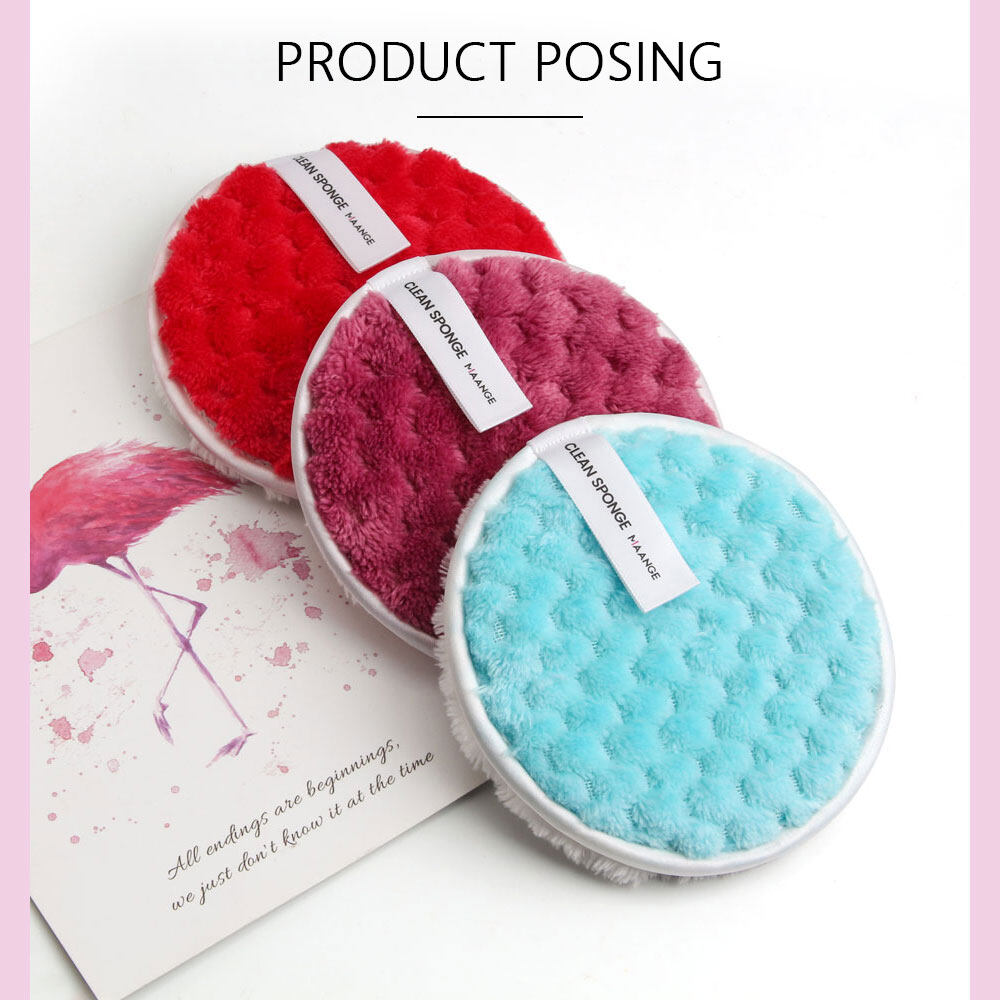 QU333699 Double-sided Cleaner Reusable Face Washing Sponge Makeup Removal Pad Cosmetic Remover Puff