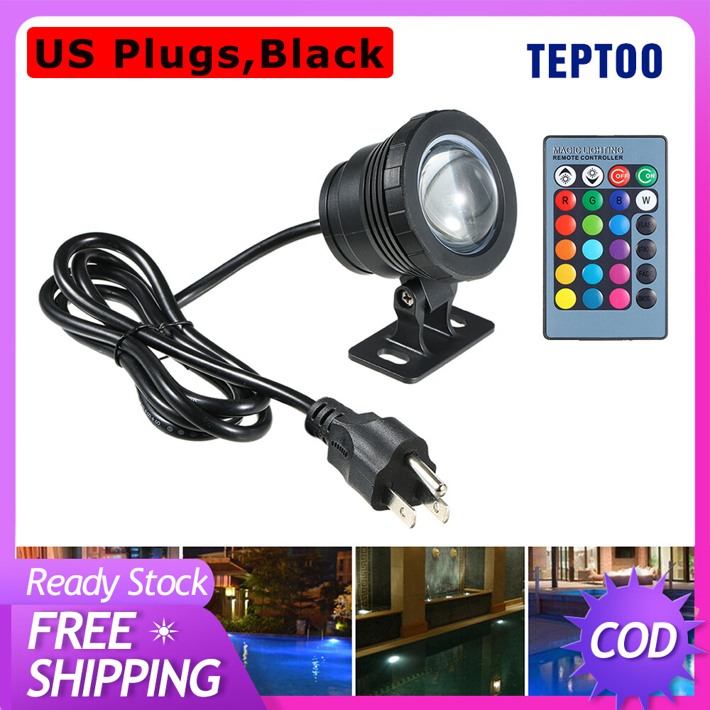 Đèn LED Chìm Dưới Nước Với Điều Khiển Từ Xa 16 Màu Thay Đổi Đèn Flash/Nhấp Nháy/Mờ/Mịn 4 Hiệu Ứng Ánh Sáng IP65 Chống Nước (Hầu Hết 1M) Thiết Kế Cho Bể Bơi Bể Cá Đài Phun Nước Halloween Teptoo