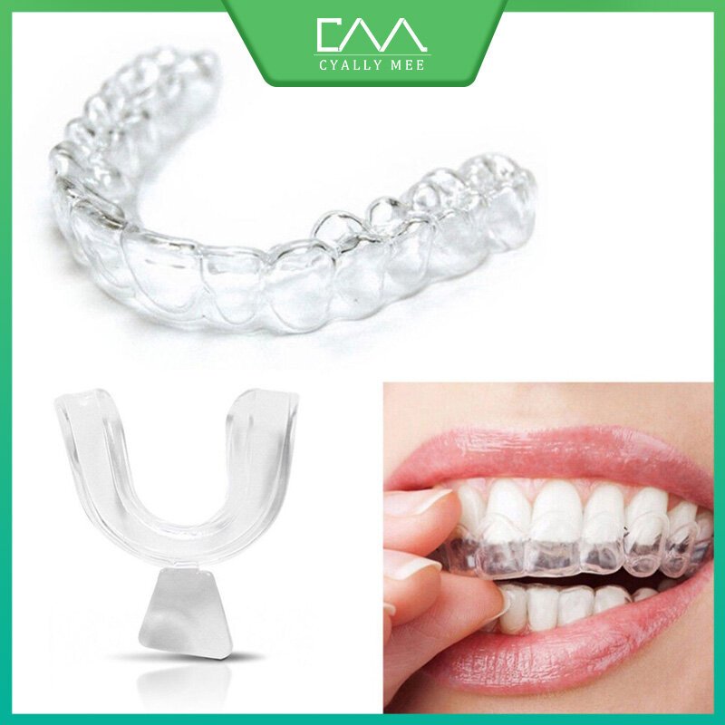 CYALLY MEE Răng Khay 2 Cái Trong Suốt Miếng Bảo Vệ Miệng Miếng Bảo Vệ Nướu Răng Khay Miệng Cho Bruxism Răng Mài Boxing Bảo Vệ Răng