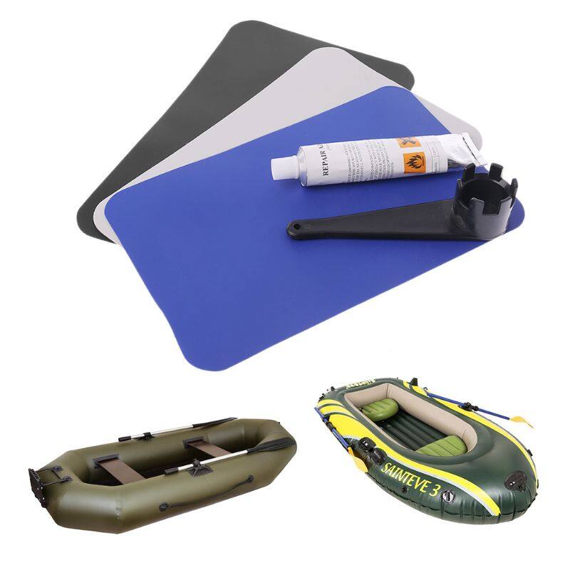 Thuyền Bơm Hơi Bể Bơi Chèo Thuyền Kayak PVC Sửa Chữa Vá Keo Kit Keo Xuồng Van Cờ Lê