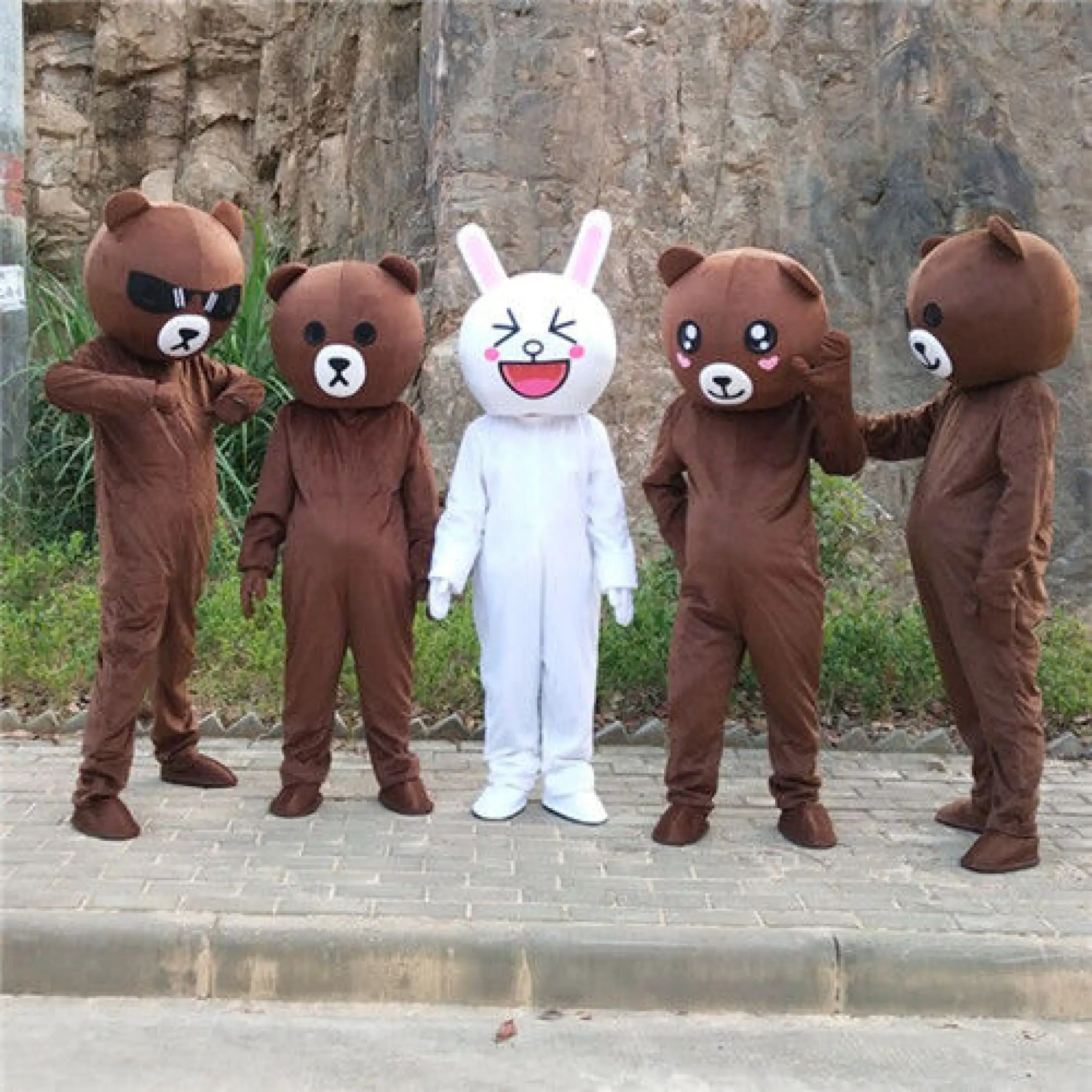 Beruang Merah Bersih Dengan Ayat Yang Sama Beruang Beruang Cokelat Boneka Kartun Kostum Cerdik Kelinci Orang Mengenakan Berjalan Rambut Selebaran Pakaian Boneka Lazada Indonesia