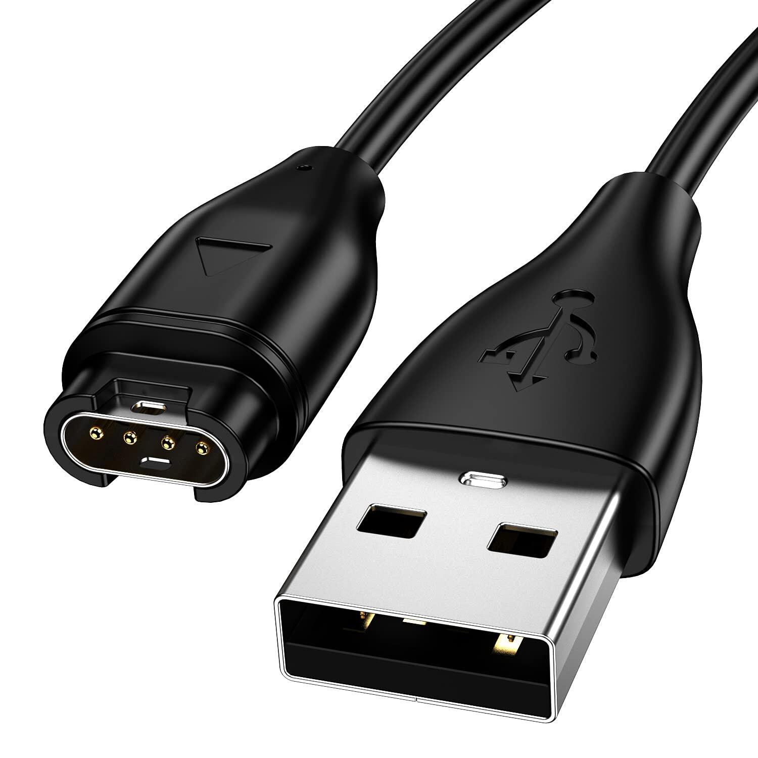 Cáp Sạc Nhanh USB 1M Tương Thích Với Garmin Fenix 6 6S 6X Pro, Fenix 5 5S 5X Plus, Forerunner 55 158 745 935 945 45S 645 245 Music, dây Sạc Cáp Nguồn Vivoactive 3 4 4S,Vivomove 3S,Instinct,Venu Sq 2 2S,Instinct,Venu Sq 2 2S