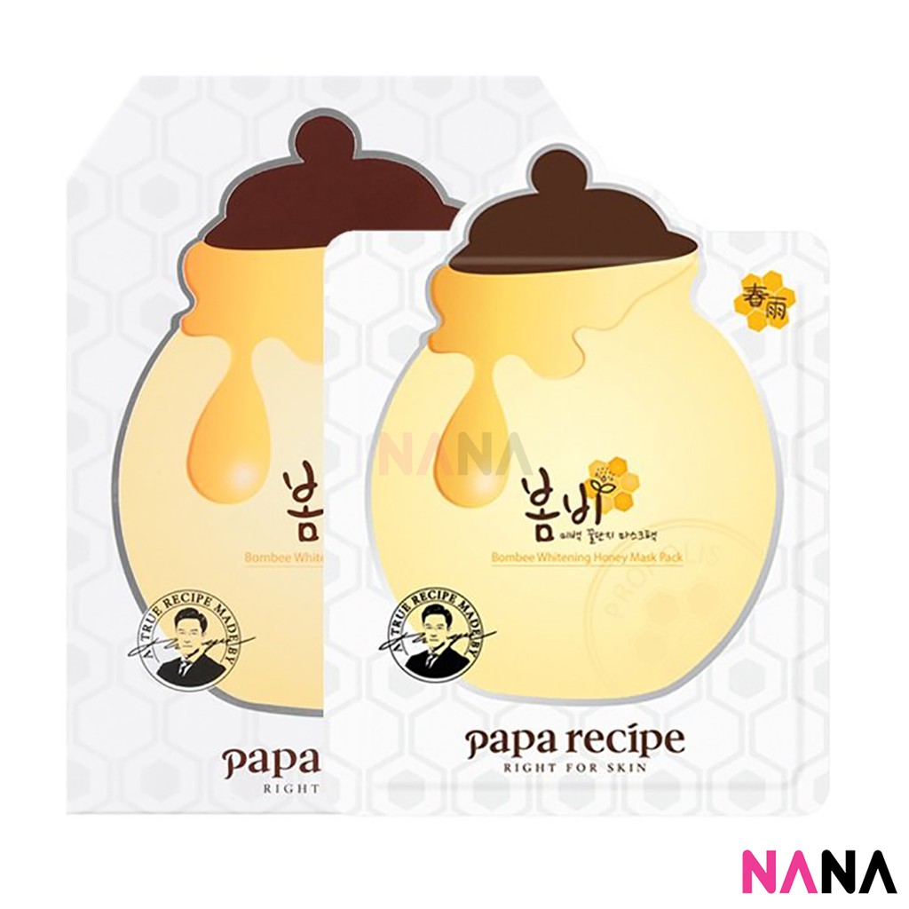 PAPA RECIPE Bombee Whitening Honey Mask Pack (10 Sheets) มาร์กหน้าสูตรน้ำผึ้งช่วยให้หน้าขาวใส ราคา 850 บาท*ส่งฟรี
