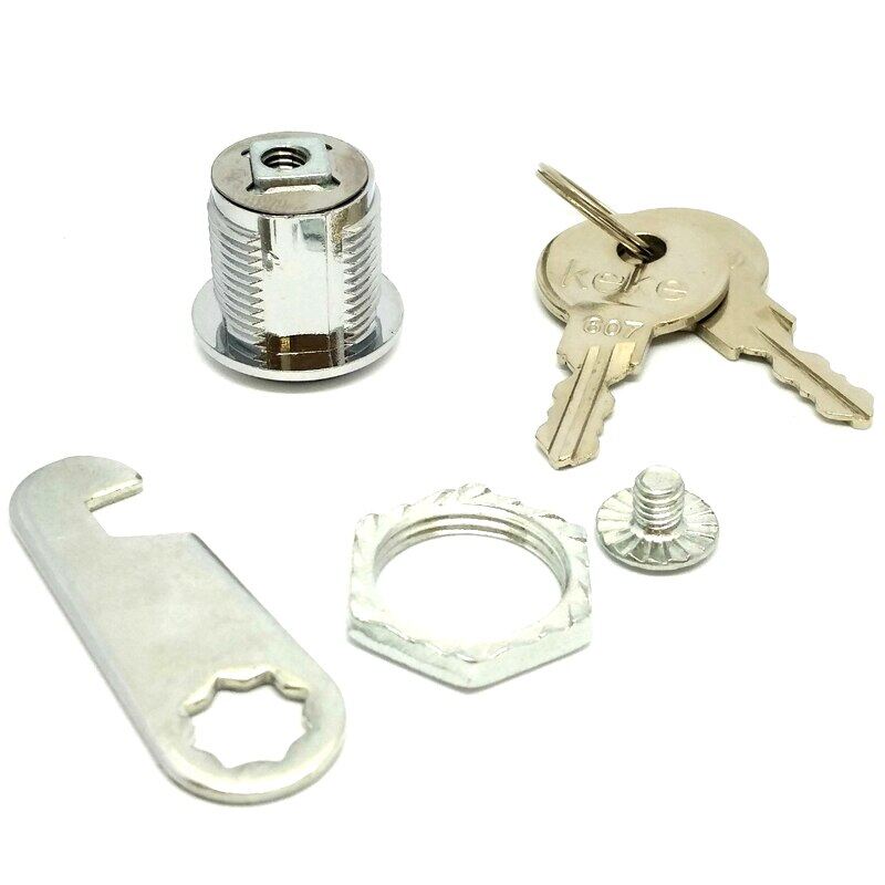 【Popular choice】 Bộ Khóa Xi Lanh Hợp Kim Nhôm 2 Thanh Cho Ngăn Kéo Hộp Thư 20Mm TSH Shop