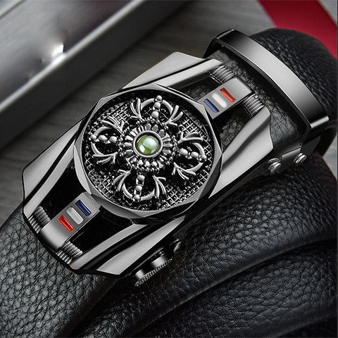 [new tide] Men's Belt Men's Automatic Buckle Belt Korean Fashion Casual Youth Business Pant Belt