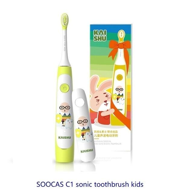 Soocas C1ไฟฟ้าแปรงสีฟันเด็ก Soocare แปรงสีฟันเด็กไฟฟ้าโซนิค Ultrasonic แปรงสีฟันแบบชาร์จใหม่ได้