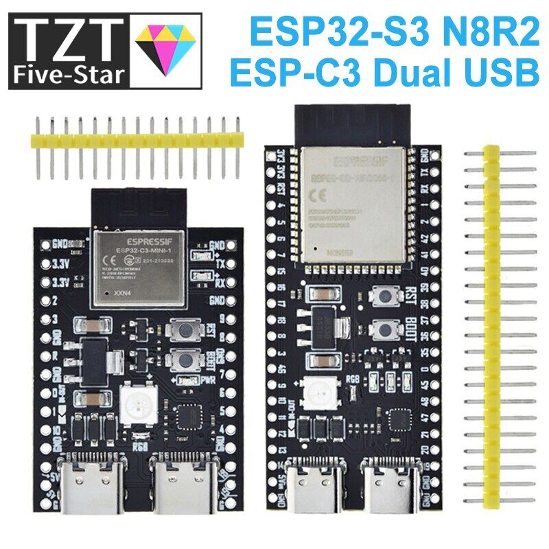 Esp32/ESP32-S3/ESP32-C3 kép Type-C bảng mạch phát triển ESP32-C3-Devkitm-1 ESP32-S3-Devkitc-1 ESP32-C3-MINI-1 n8r2