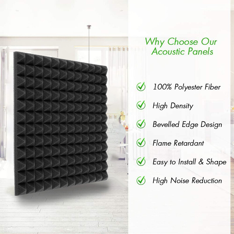 Generic Geepro 30x30x2.5cm 12PCS Acoustic Foam Egg Panels Soundproof