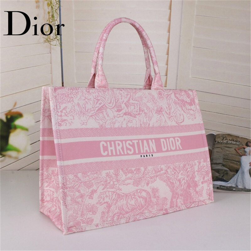 pink christian dior tote