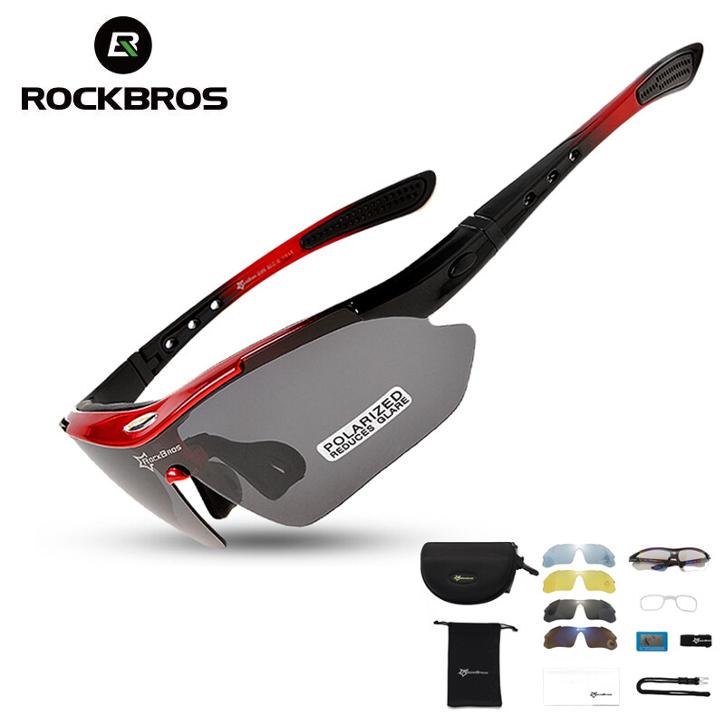 Rockbros kính râm đạp xe phân cực, kính xe đạp thể thao ngoài trời kính râm đạp xe nam nữ, kính mắt 29g ống kính 5/3