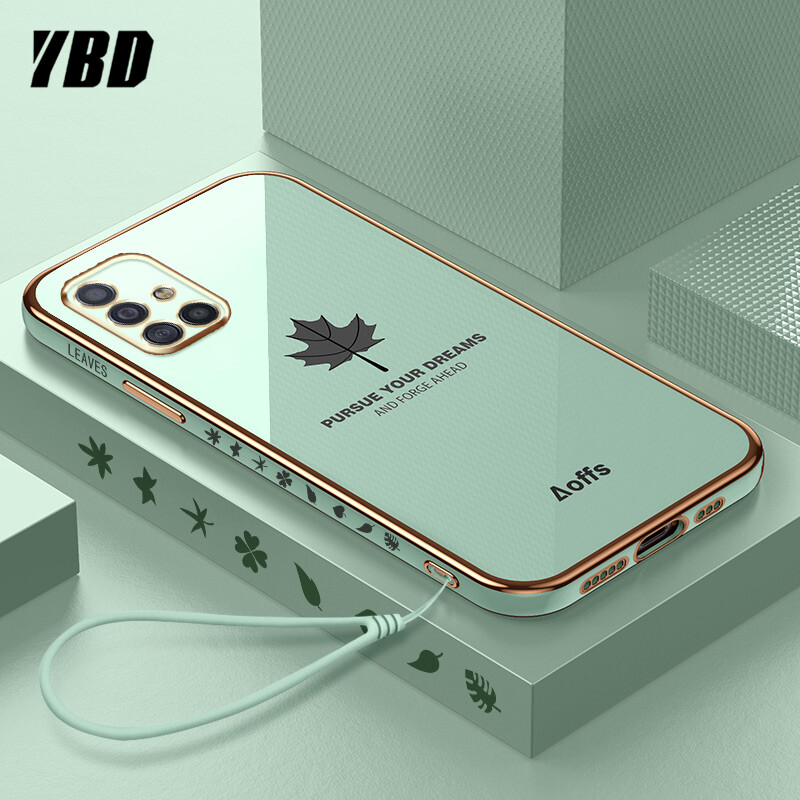 YBD Straight Edge Plating Phone case For Samsung Galaxy A51 4G A71 4G