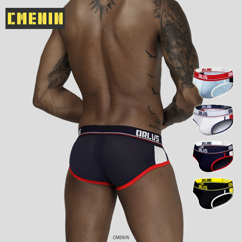 [CMENIN Official Store] Quần lót dành cho nam giới (1 miếng) Nhanh khô rắn cho nam giới Quần lót quần lót Quần đùi lưới sexy nam giới đồ lót Bikini nam giới ngắn 2020 Quần lót mới OR192